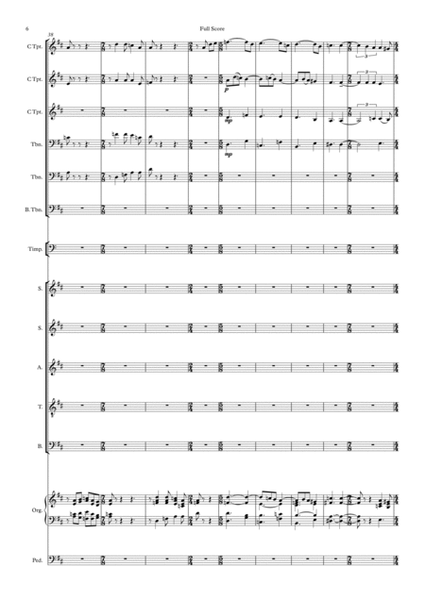 Gloria for Soprano Solo, SATB Chorus, Brass Ensemble. Timps. and Organ image number null