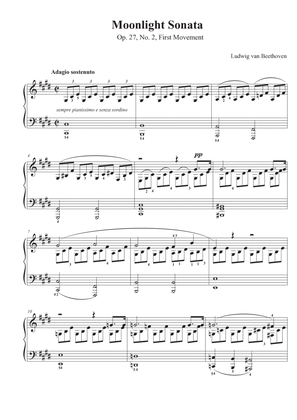 Moonlight Sonata - Op. 27, No. 2, First Movement
