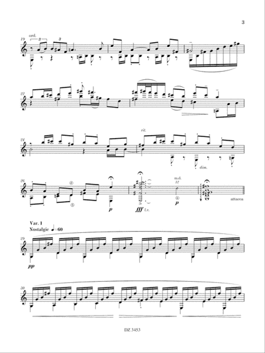 Theme and Variations Theme and Variations Classical Guitar scores gallery preview page 4