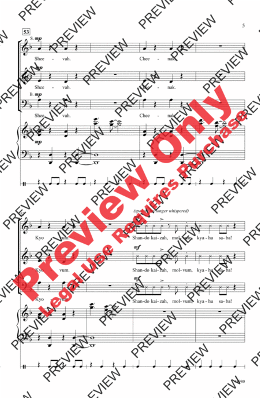 Bringers of Noise 3-Part scores gallery preview page 5