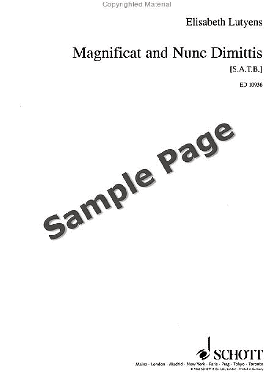 Magnificat and Nunc Dimittis 4-Part scores gallery preview page 2
