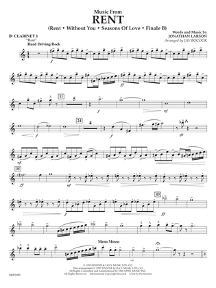 Music from Rent (arr. Jay Bocook) - Bb Clarinet 1