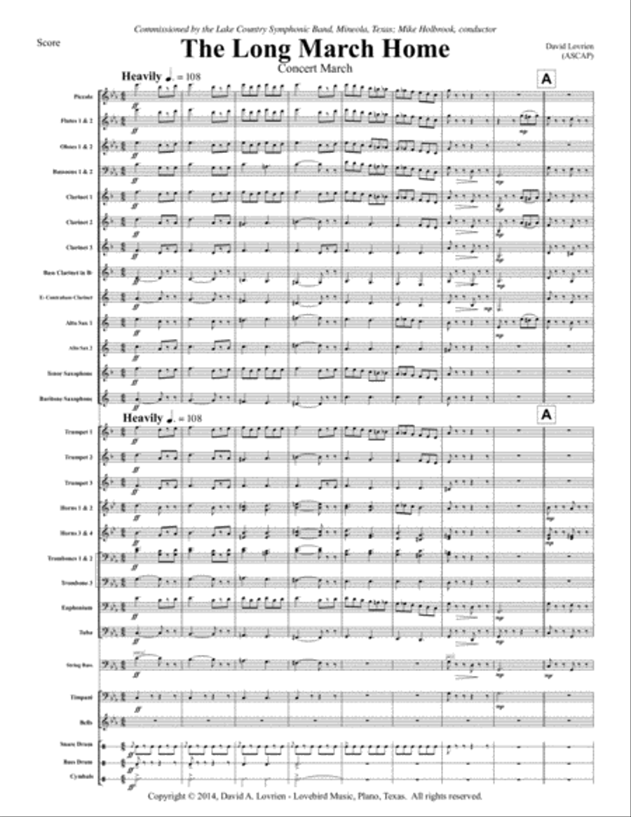 The Long March Home The Long March Home Concert Band scores gallery preview page 2