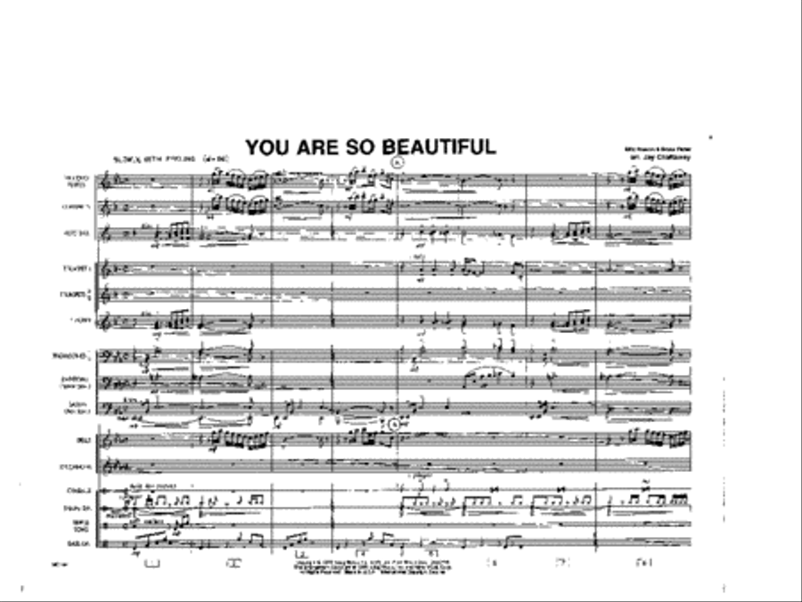 You Are So Beautiful Marching Band scores gallery preview page 2