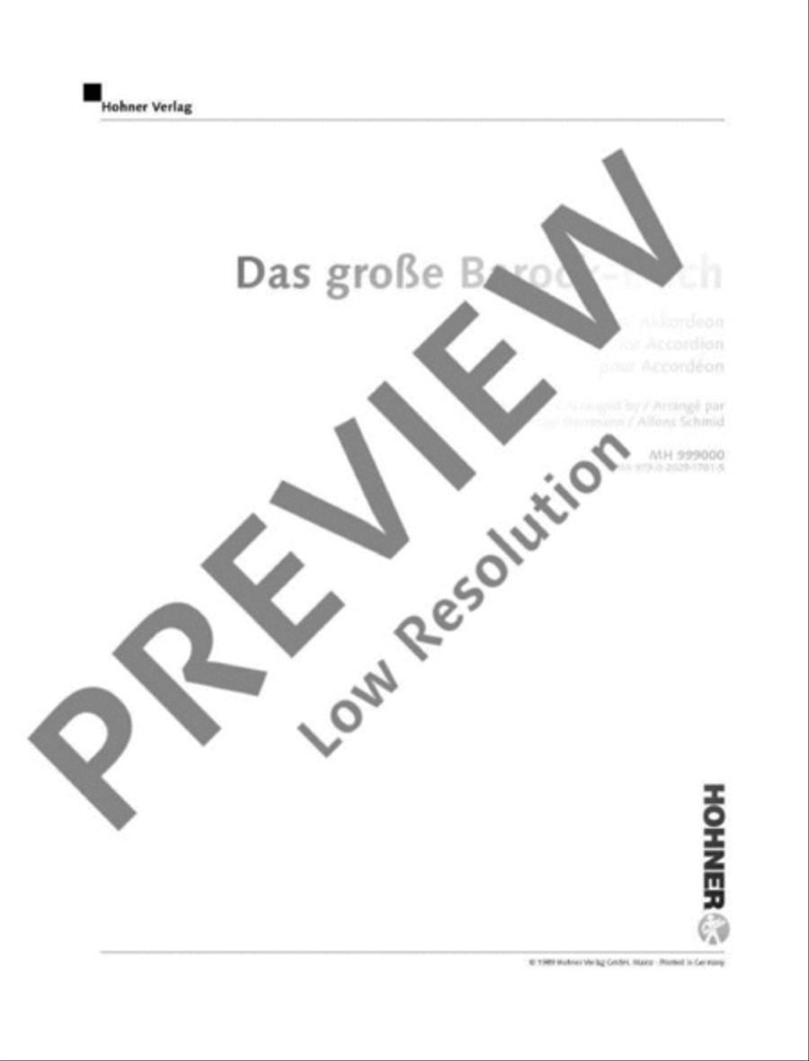 Das große Barock-Buch für Akkordeon Accordion scores gallery preview page 2