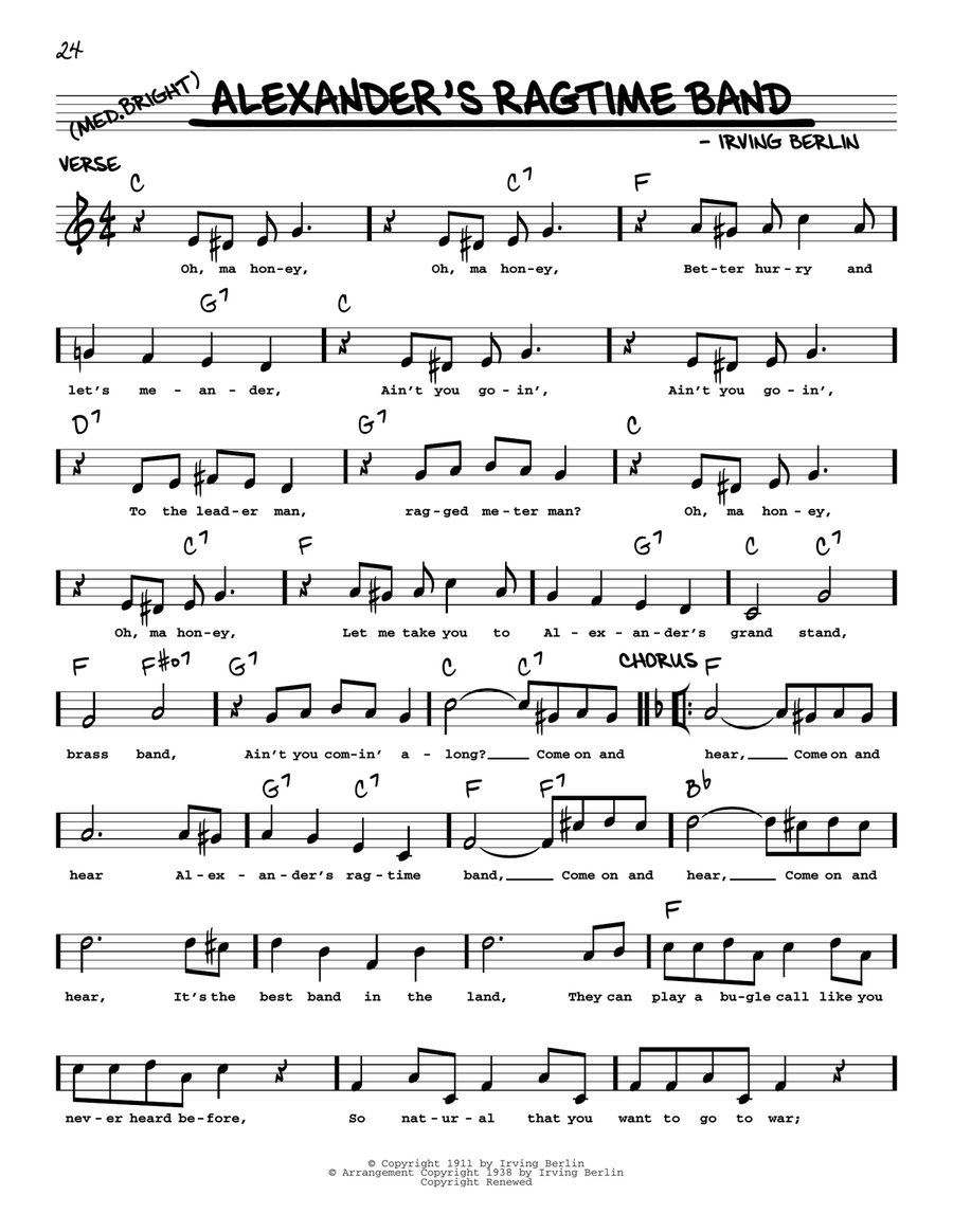 Alexander's Ragtime Band (arr. Robert Rawlins) Voice scores gallery preview page 1
