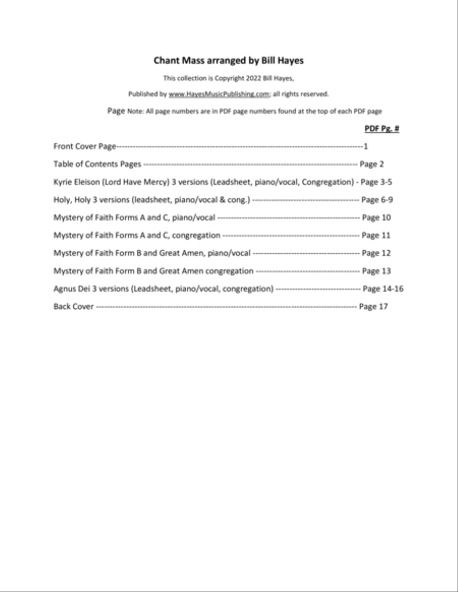 Chant Mass (Book) Voice scores gallery preview page 2