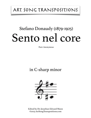 DONAUDY: Sento nel core (transposed to C-sharp minor)