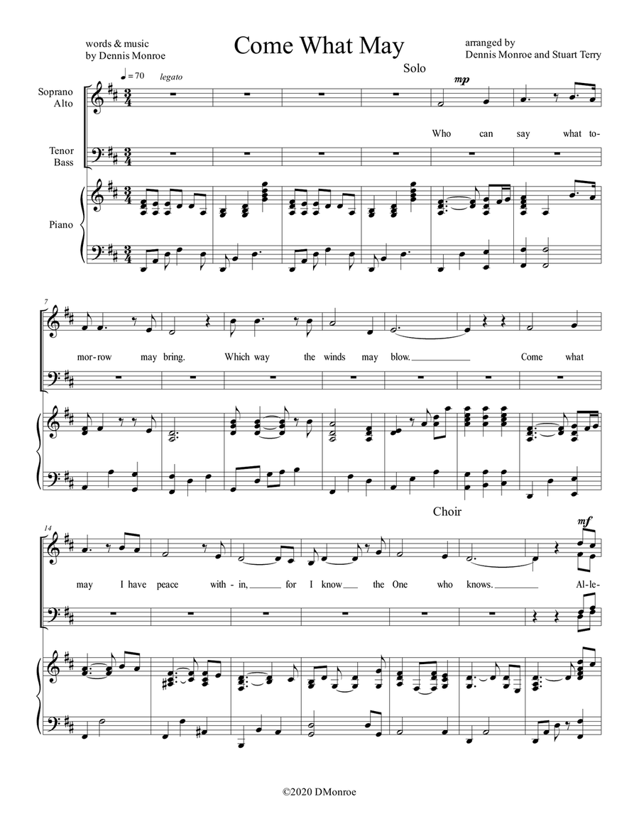 Come What May Come What May 4-Part scores gallery preview page 1