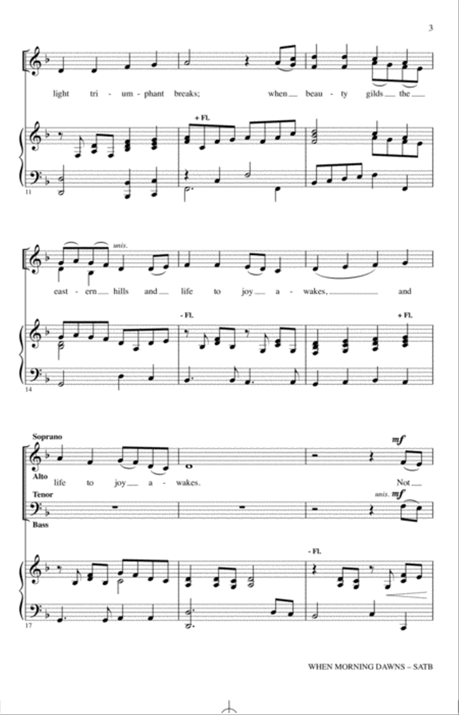 When Morning Dawns When Morning Dawns 4-Part scores gallery preview page 2