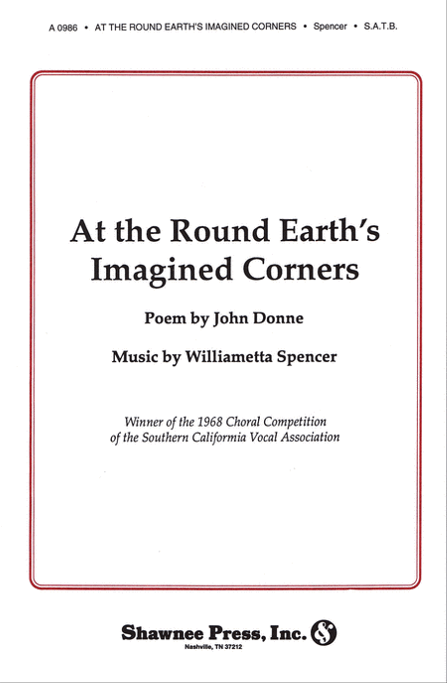 At the Round Earth's Imagined Corners 4-Part scores gallery preview page 1