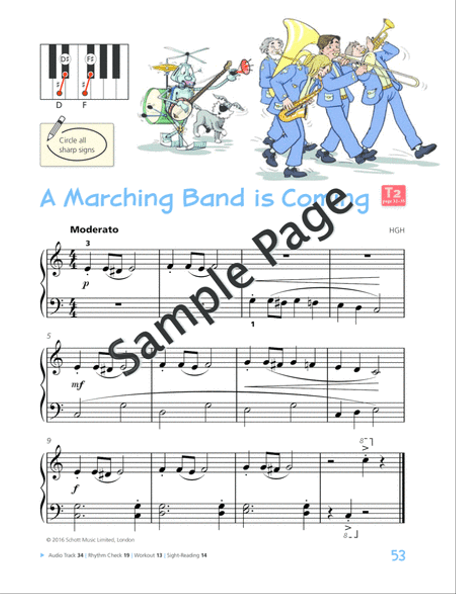 Piano Junior: Lesson Book 2 Piano Method scores gallery preview page 54