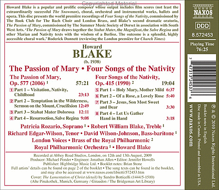 Passion of Mary Four Songs Of image number null