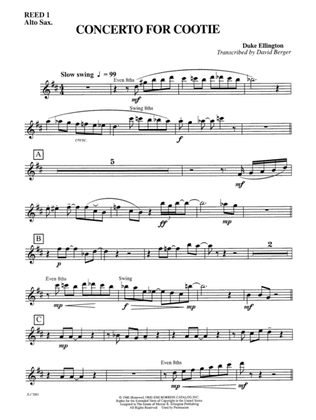 Concerto for Cootie: E-flat Alto Saxophone