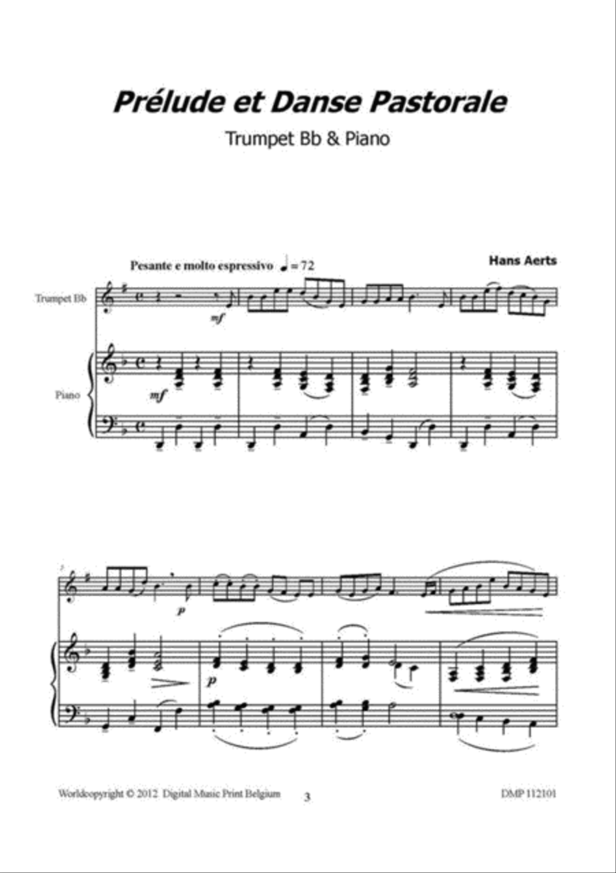 Prélude Et Danse Pastorale Trumpet Solo scores gallery preview page 2