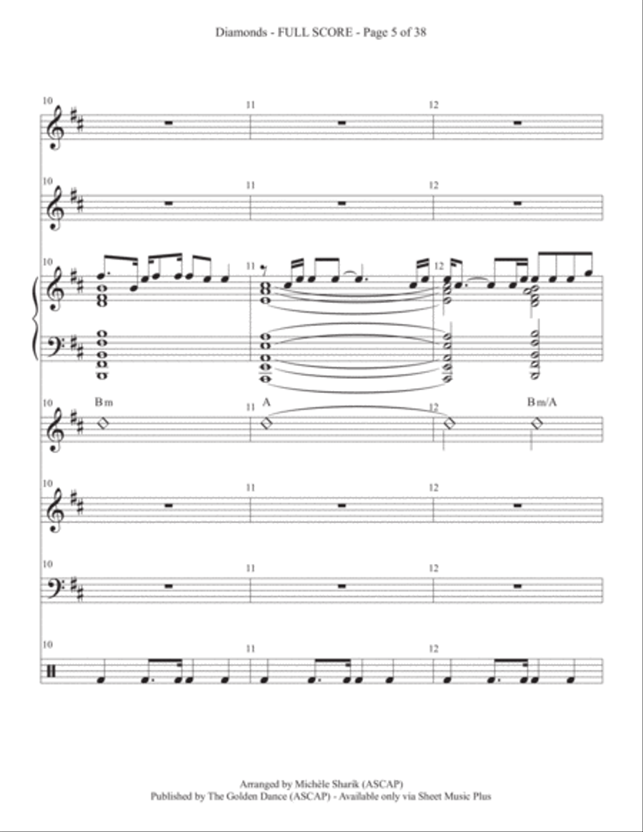 Diamonds Handbell Choir scores gallery preview page 5