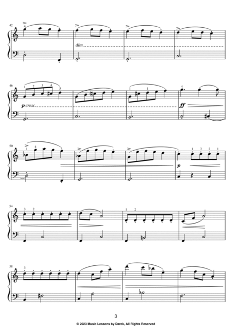 Waltz in Eb Major (EASY PIANO) Op. 18, No. 1 (Grande Valse Brillante) [Frédéric Chopin] Easy Piano scores gallery preview page 3