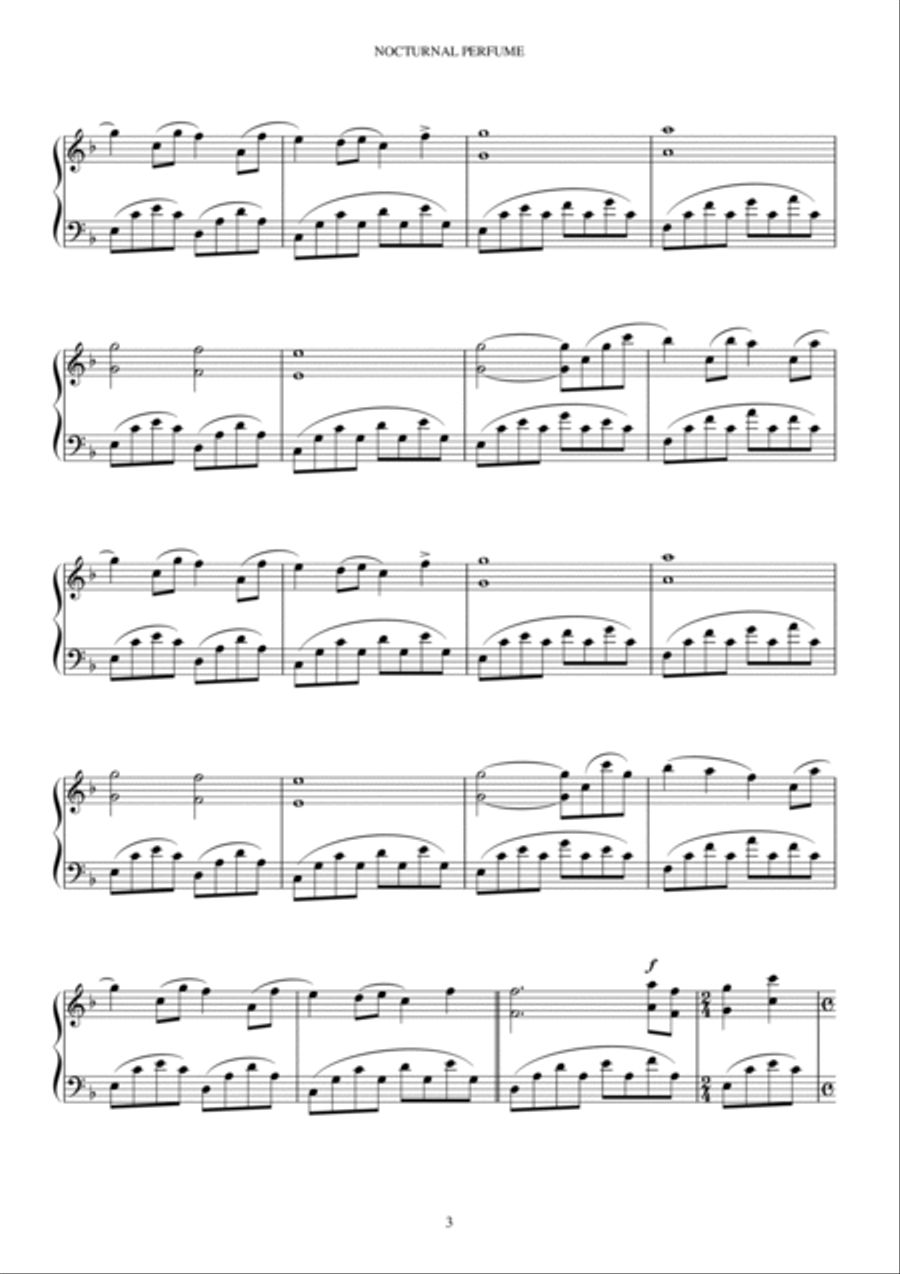 NOCTURNAL PERFUME Piano Solo scores gallery preview page 4
