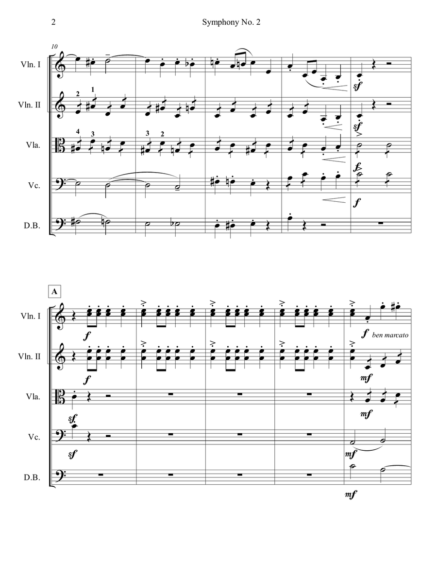 Sergei Rachmaninoff: Symphony No. 2, Second Movement Arranged for String Orchestra String Orchestra scores gallery preview page 4