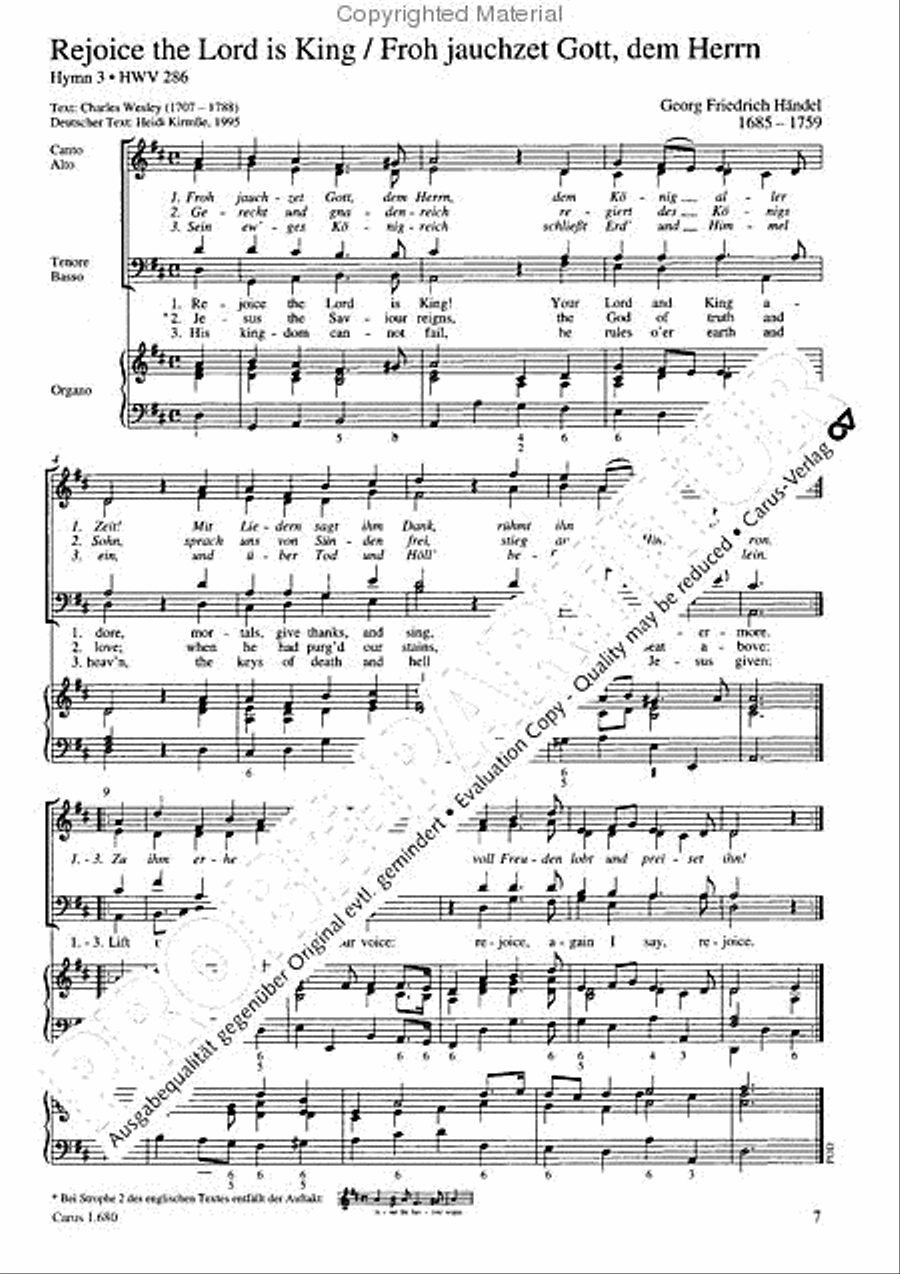 Handel: Three Wesley hymns Voice scores gallery preview page 8