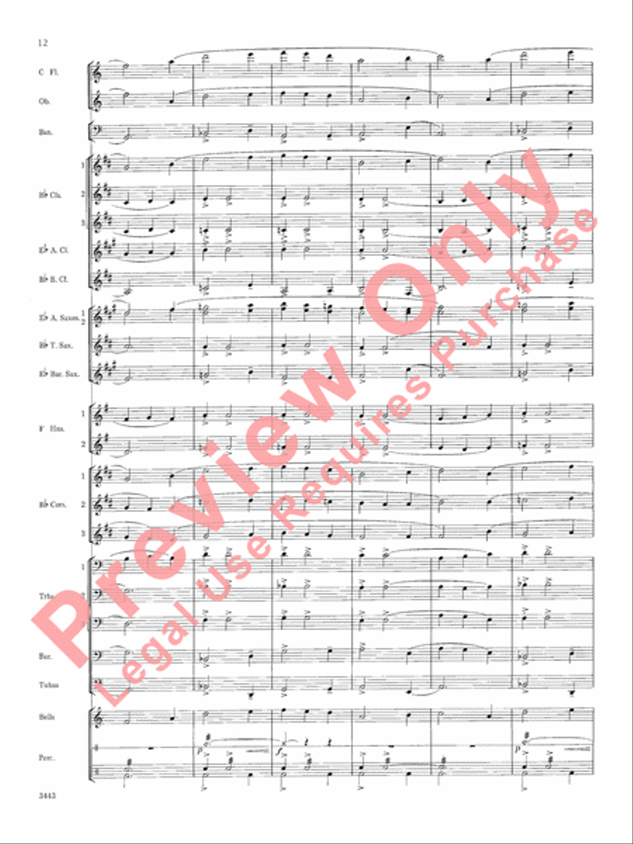 Newfoundland Folk Song Concert Band scores gallery preview page 13