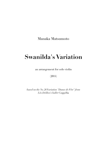 Coppélia: Swanilda's Variation (arr. for solo violin)