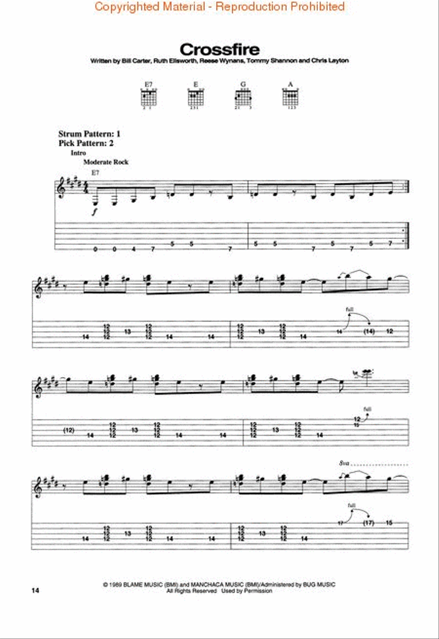 The Best Of Stevie Ray Vaughan - Easy Guitar Electric Guitar scores gallery preview page 4