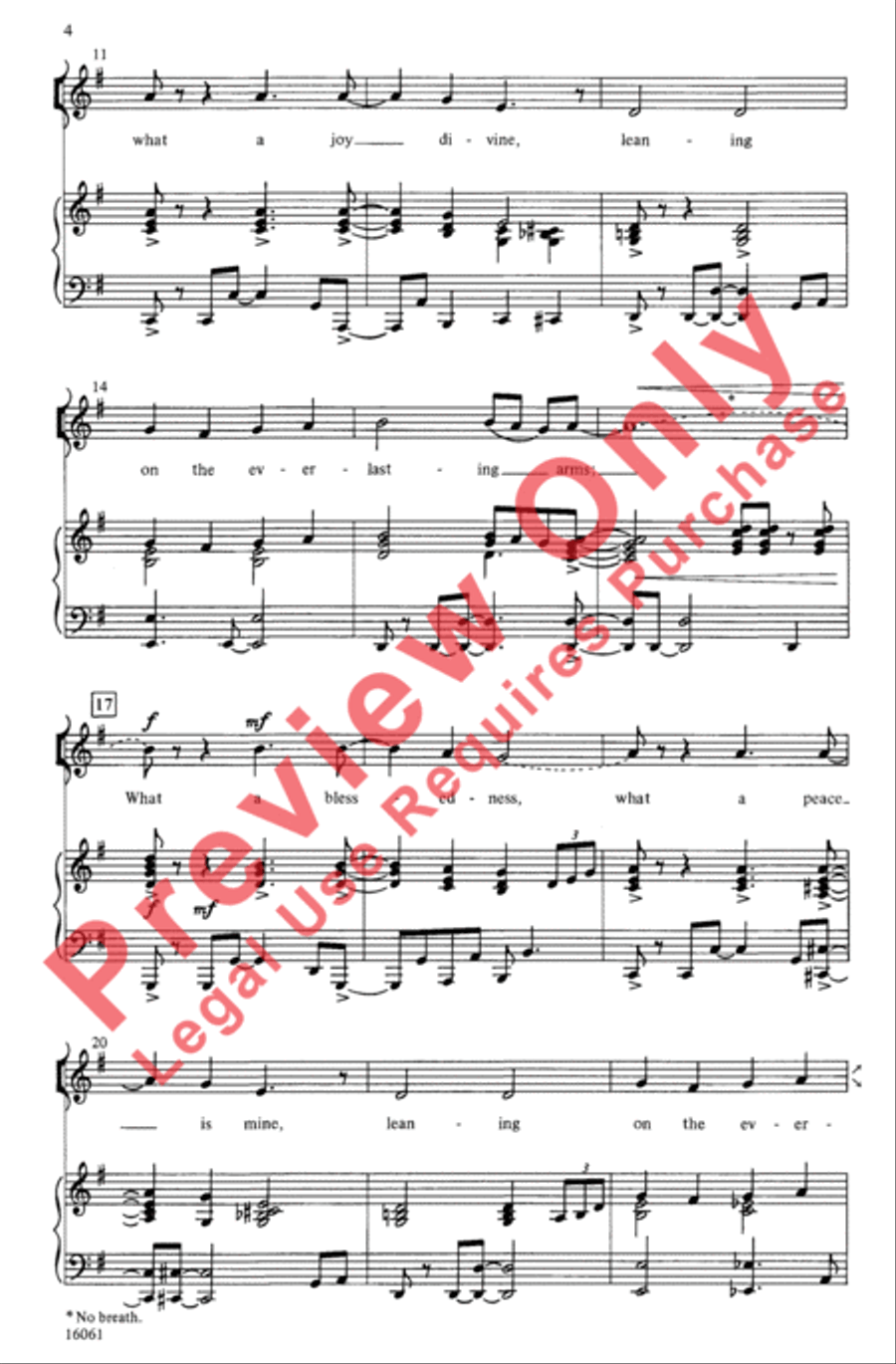 Leaning on the Everlasting Arms 4-Part scores gallery preview page 4