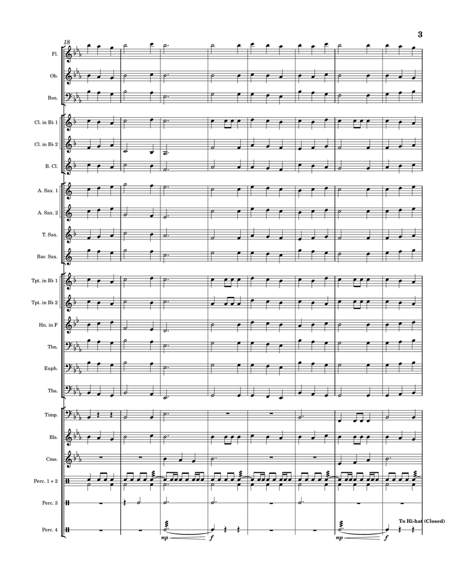 Victory Fanfare For Concert Band Concert Band scores gallery preview page 3