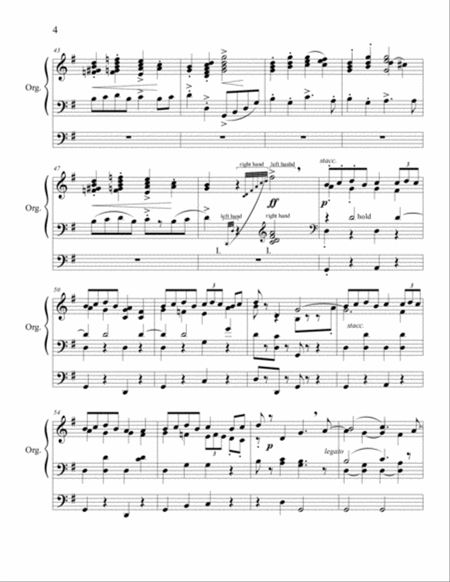 Percy Grainger at his best, a fiddler's tune arranged for organ. Small Ensemble scores gallery preview page 4