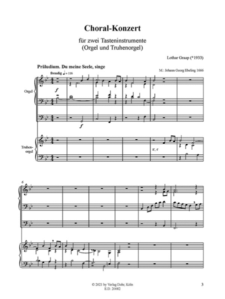Choral-Konzert für Orgel und Truhenorgel (oder Cembalo, Klavier)