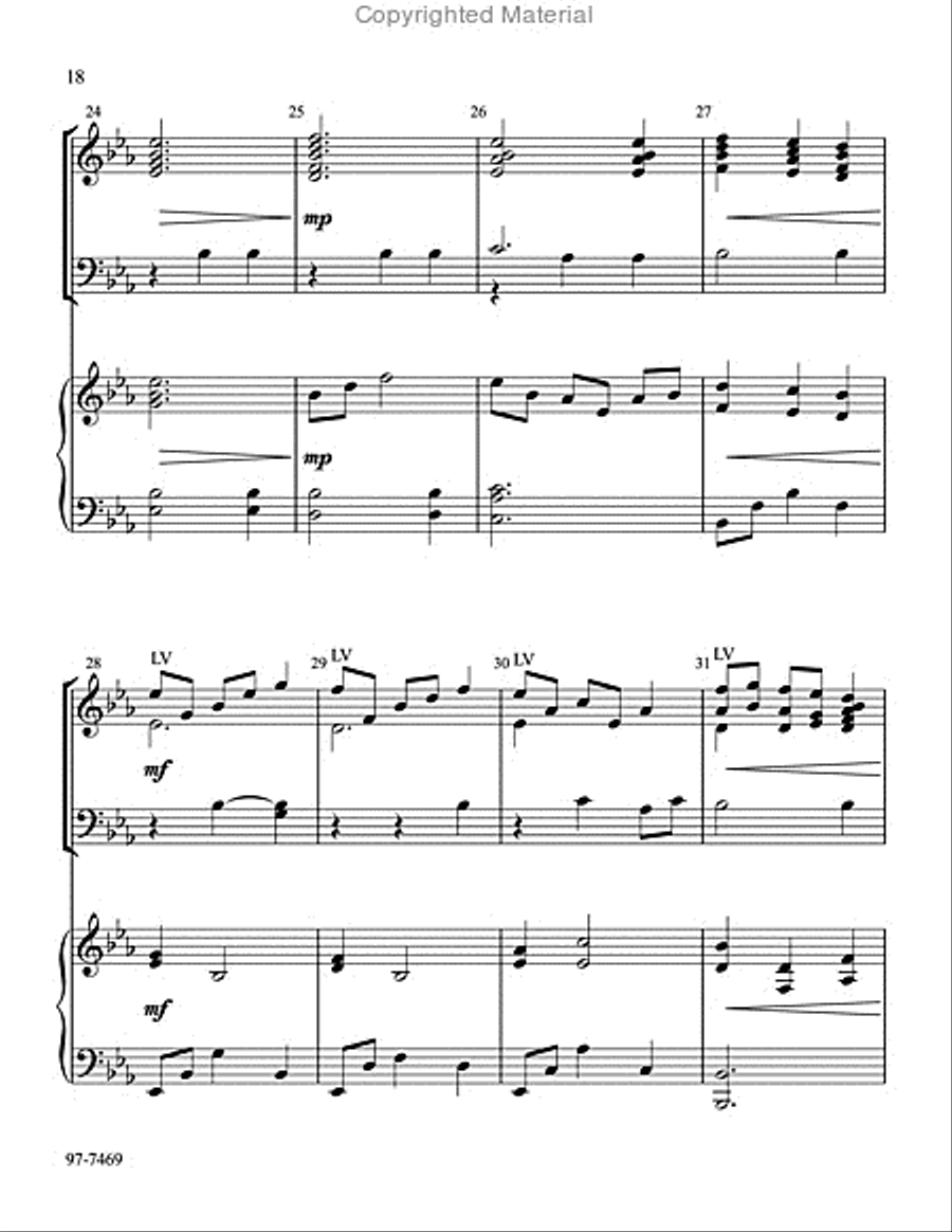 Lenten Folio for Handbells and Piano Handbell Choir scores gallery preview page 18