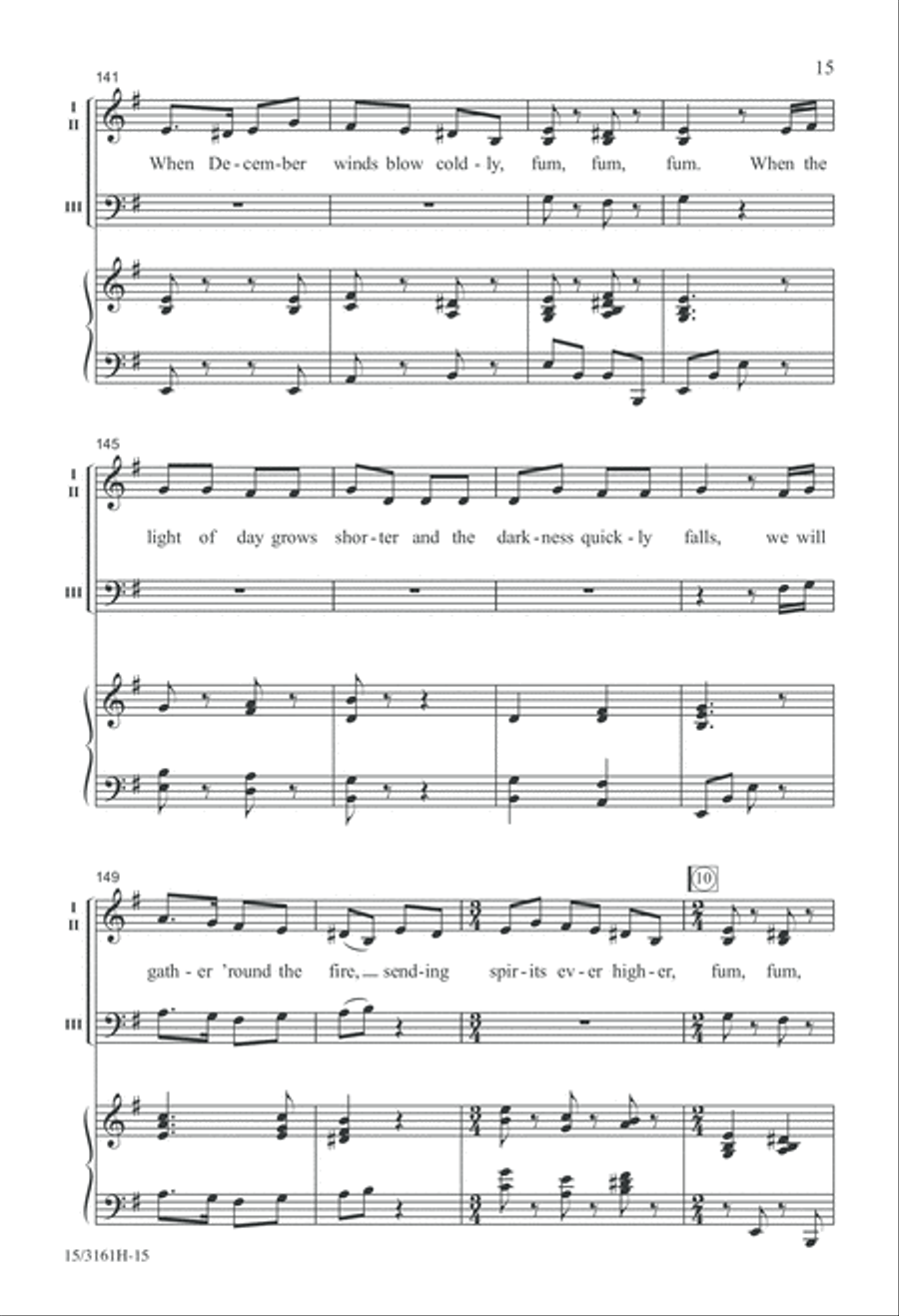 Twelve Carols of Christmas 3-Part scores gallery preview page 15