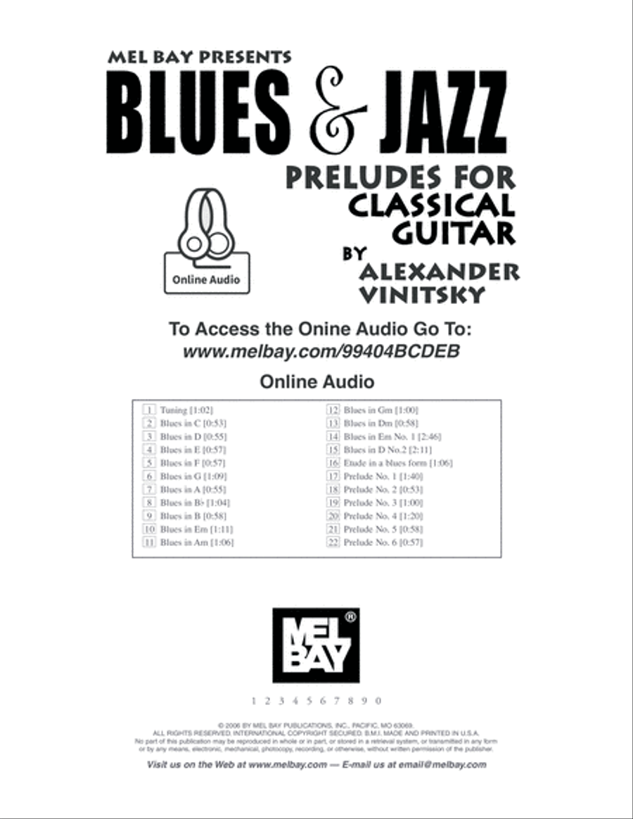 Blues and Jazz Preludes for Classical Guitar Acoustic Guitar scores gallery preview page 2