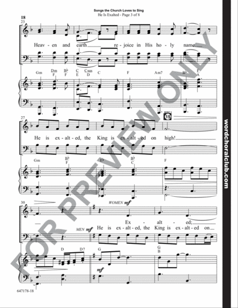 Songs the Church Loves to Sing - Choral Book 4-Part scores gallery preview page 19