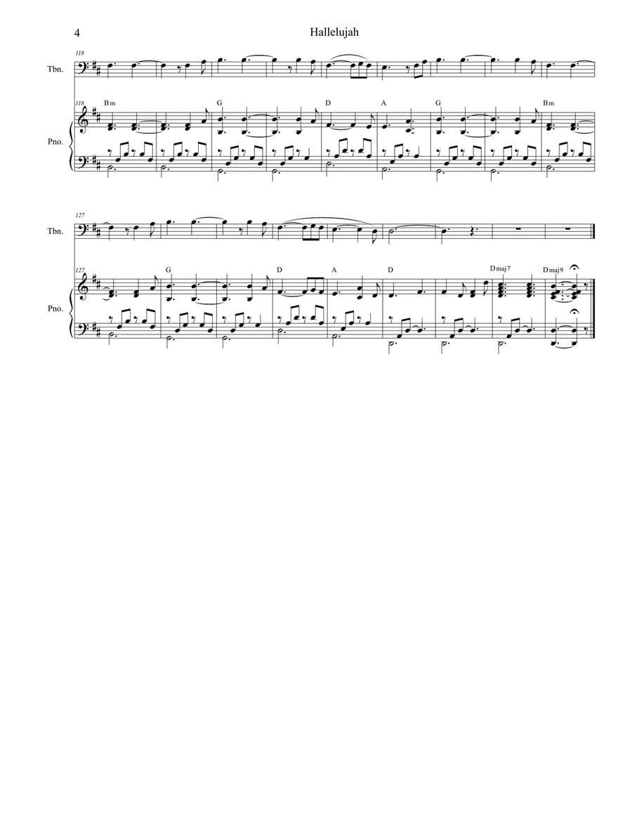 Hallelujah Piano scores gallery preview page 4