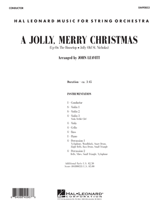 Book cover for A Jolly, Merry Christmas - Full Score