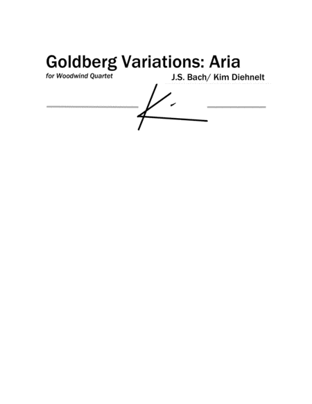 Bach: Goldberg Variations "Aria" for Woodwind Quartet image number null