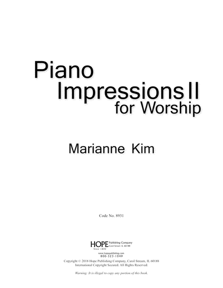 Piano Impressions for Worship, Vol. 2 image number null