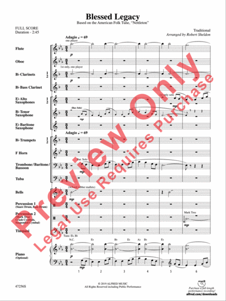 Blessed Legacy Blessed Legacy Concert Band scores gallery preview page 3