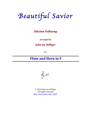 Book cover for Beautiful Savior for Flute and Horn in F