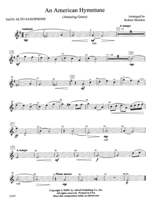 An American Hymntune (Amazing Grace): 2nd E-flat Alto Saxophone