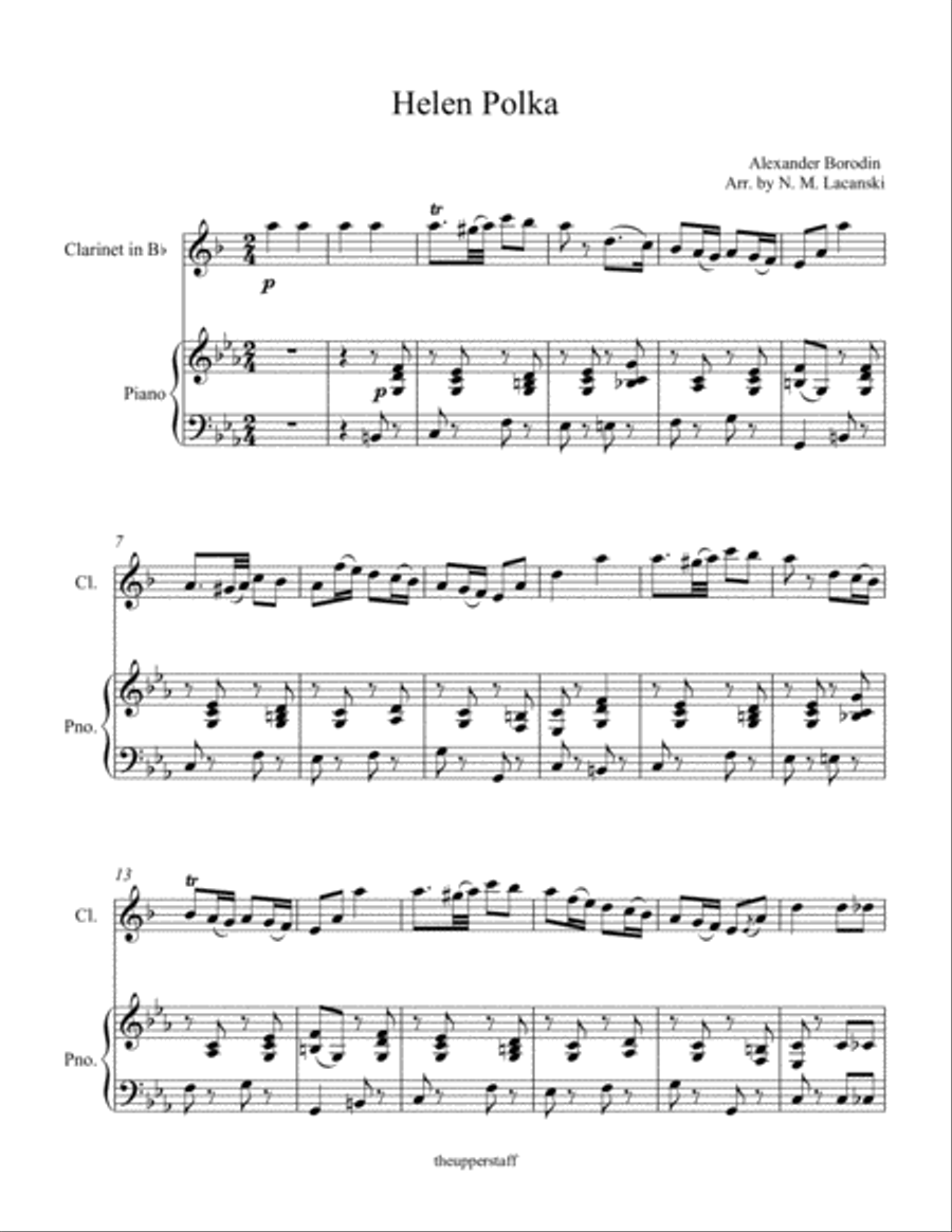 Helen Polka Clarinet Solo scores gallery preview page 2