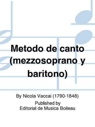 Metodo de canto (mezzosoprano y baritono)