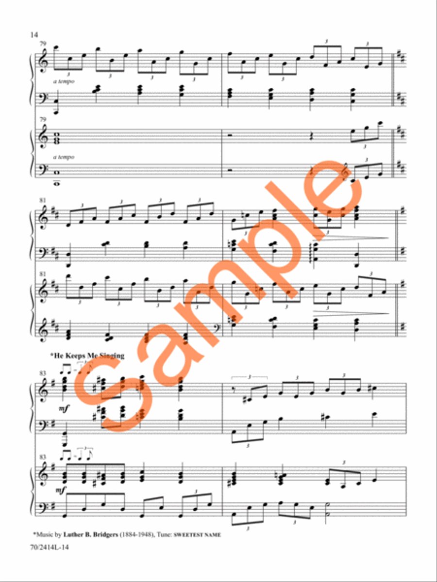 Camp Meeting Jubilee Piano Duet scores gallery preview page 13