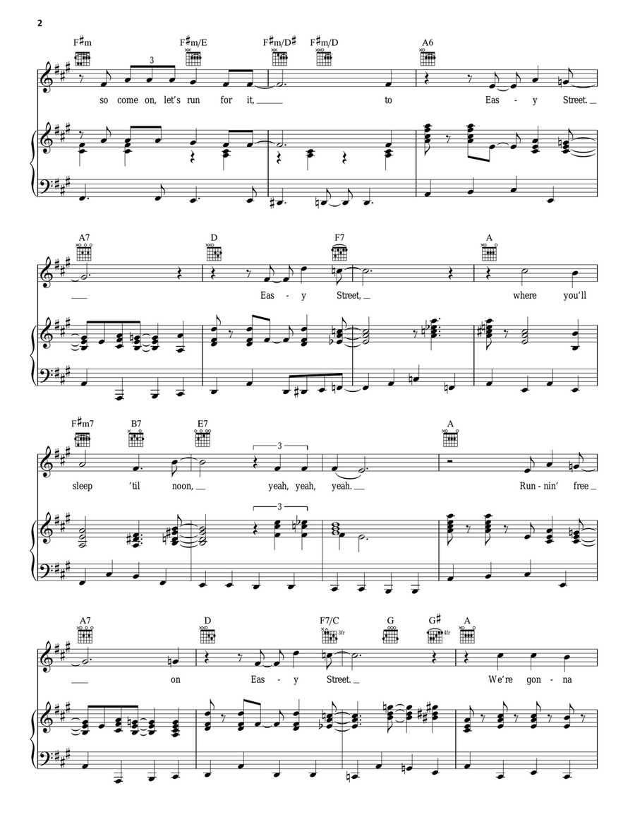 Easy Street (2014 Film Version) Acoustic Guitar scores gallery preview page 2
