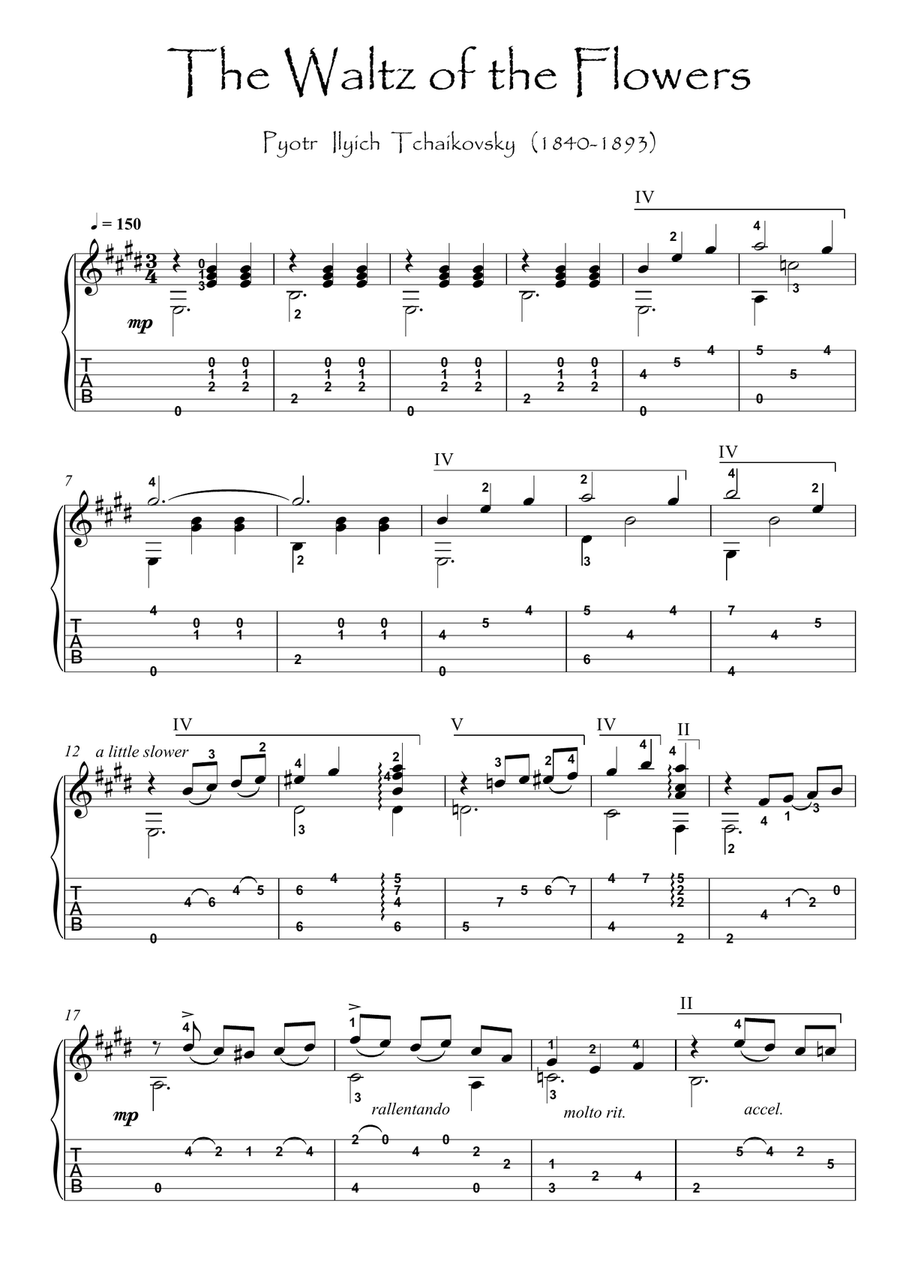 Tchaikovsky guitar clearance