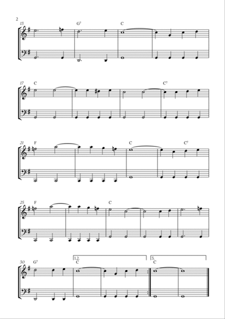 You Are My Sunshine Trombone Duet scores gallery preview page 2
