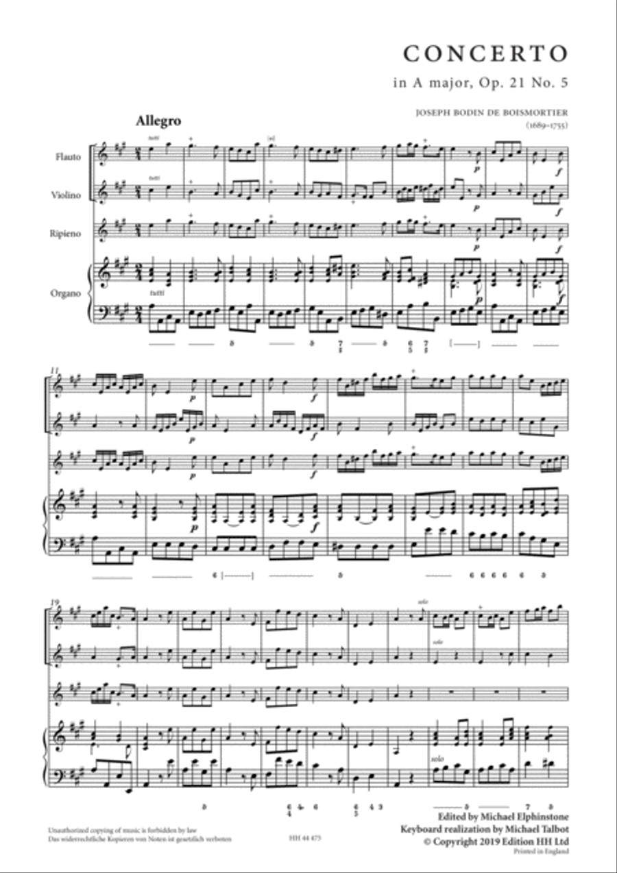 Six Concertos, Op. 21, Vol. 2 Flute scores gallery preview page 3