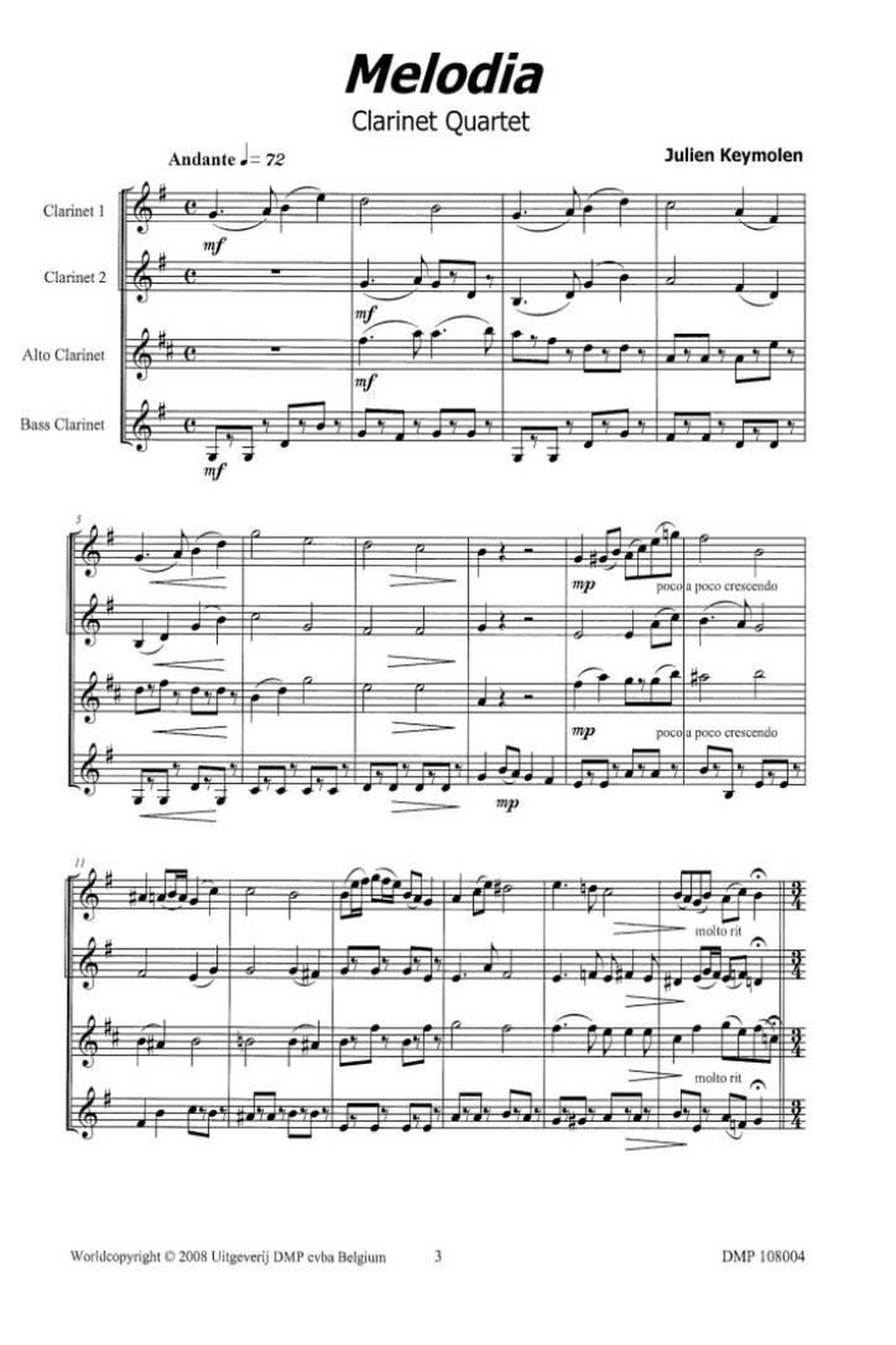 Melodia Clarinet Quartet scores gallery preview page 2